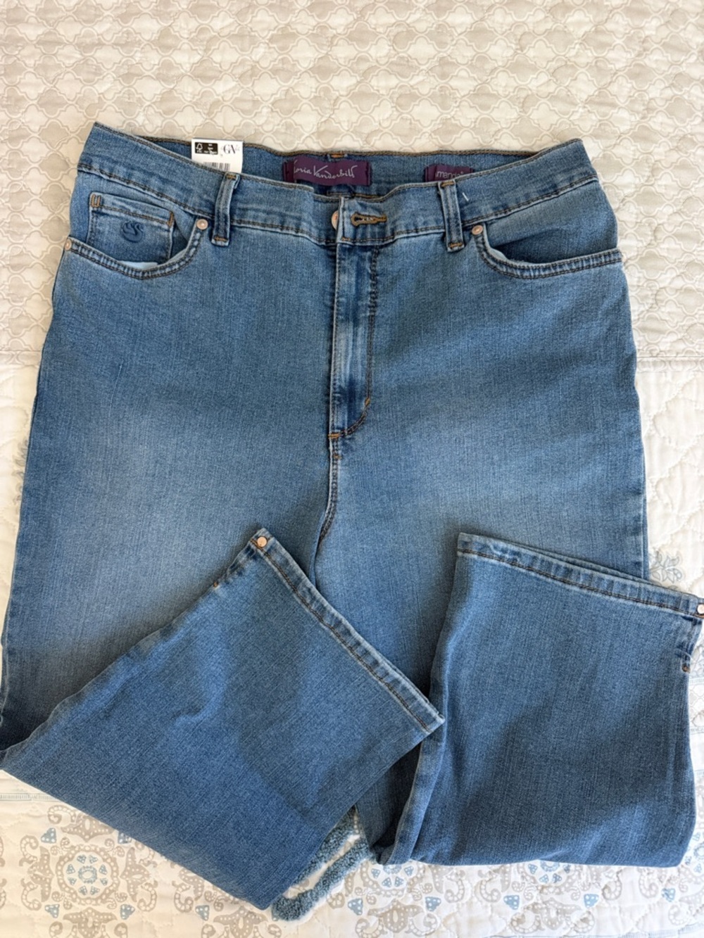 Gloria Vanderbill Capri Lee Light Blue Straight Leg Denim Jeans